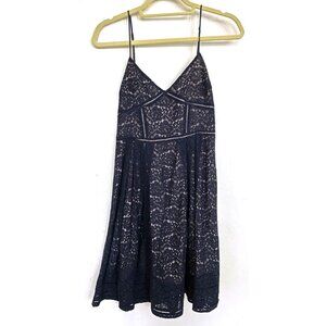 Joie Women's Solandra Navy Lace A-Line Cocktail Dress Size 2